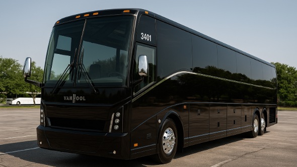 Exterior of Charter Bus Company Lincoln's 50 Passenger Charter Bus in Lincoln