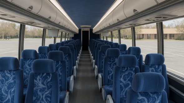 grand island 50 passenger charter bus inside