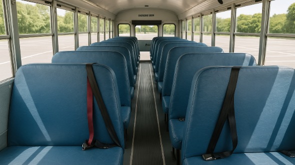 Interior of Charter Bus Company Des Moines's School Bus Rental in Des Moines